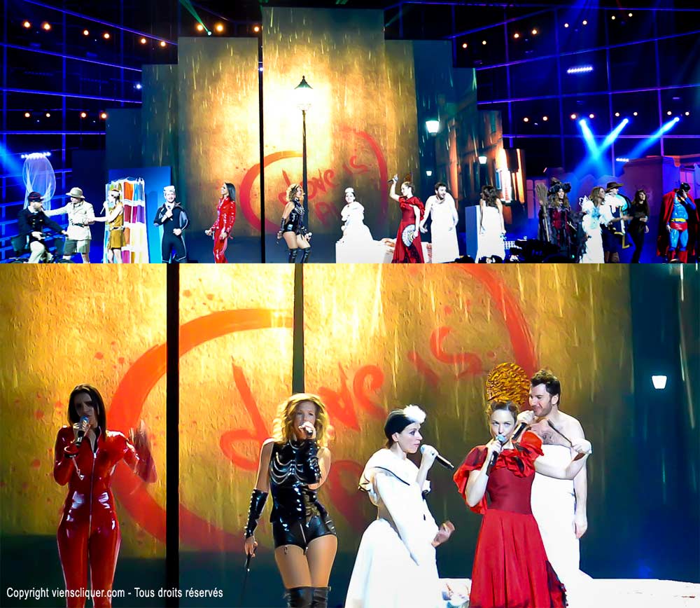 Concert enfoirés 2014 - Zenith Strasbourg - Autour de Lorie et Shy'm