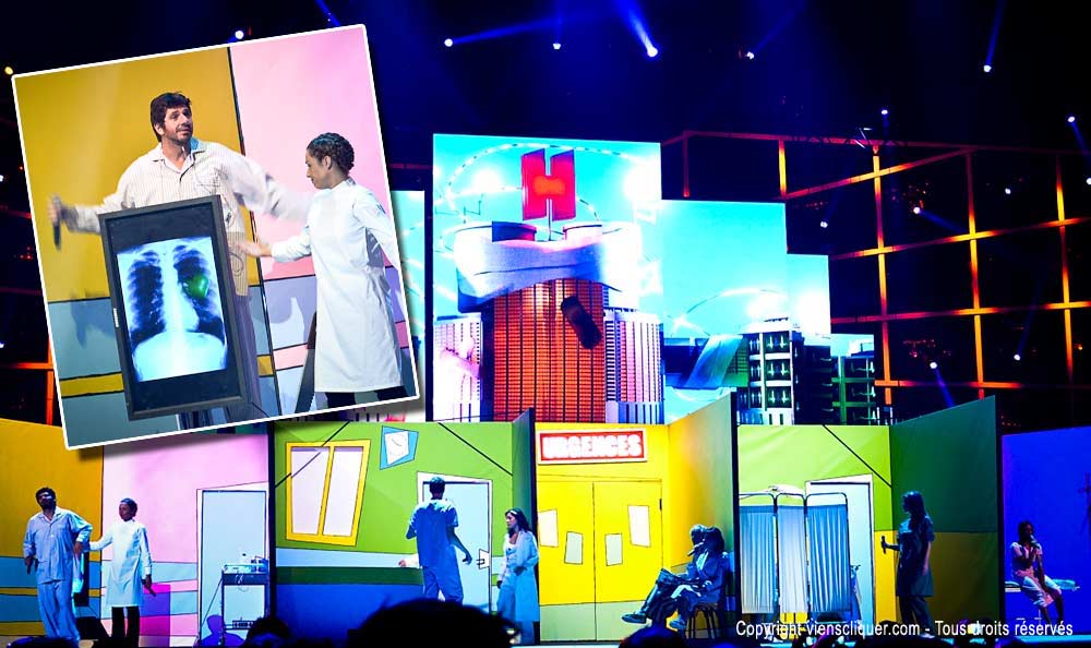 Concert enfoirés 2014 - Zenith Strasbourg - Tableau hôpital